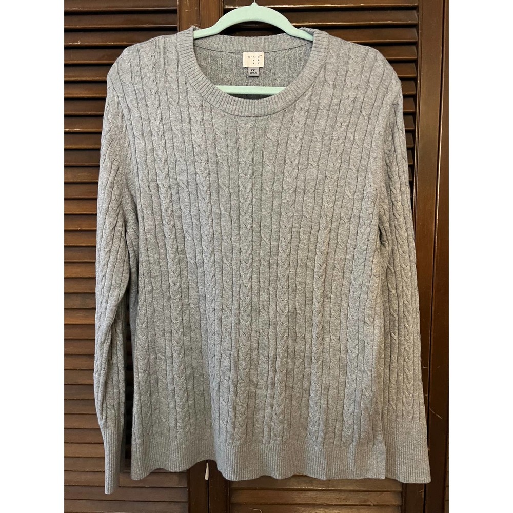 A NEW DAY Size XXL Light Grey Knit Sweater